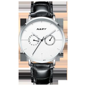 Watchsc-Nouvelles montres colorées de style sportif de montre de mode (ceinture noire et blanche)