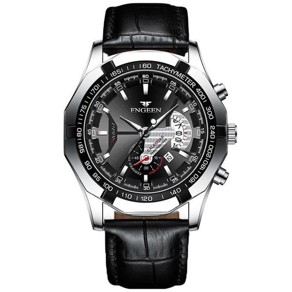 Watchsc-Nouvelle montre simple et colorée de style sportif montres argent ceinture noire2285