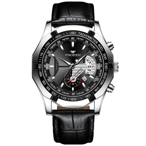 Watchsc-Nouvelle montre simple et colorée de style sportif montres argent ceinture noire229w