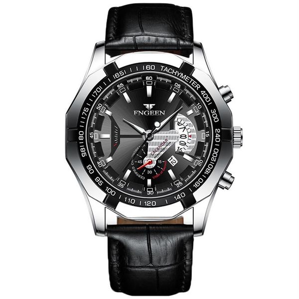 Watchsc-Nouvelle montre simple et colorée de style sportif montres argent ceinture noire294m