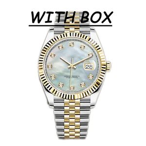 Watchsc- Reloj mecánico automático con Caja Clásico 41 mm 36 mm 31 mm 28 mm Relojes Luminosos a Prueba de Agua de Acero Inoxidable para Mujer de Cuarzo para Hombre