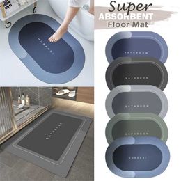 Mat de bain absorbant à l'eau Facile à nettoyer le tapis napa peau alfombras para bao tapis de sol sec rapide