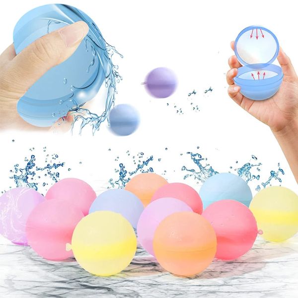 Ballons à eau réutilisables et rechargeables, remplissage rapide, bombe à eau auto-scellante, balles anti-éclaboussures pour enfants, piscine de combat