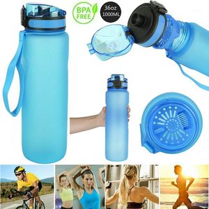 Bouteille d'eau 1000ml sans BPA, anti-fuite, Shaker de haute qualité, bouteilles en plastique, sûre, Durable, pratique, pichet de Sport