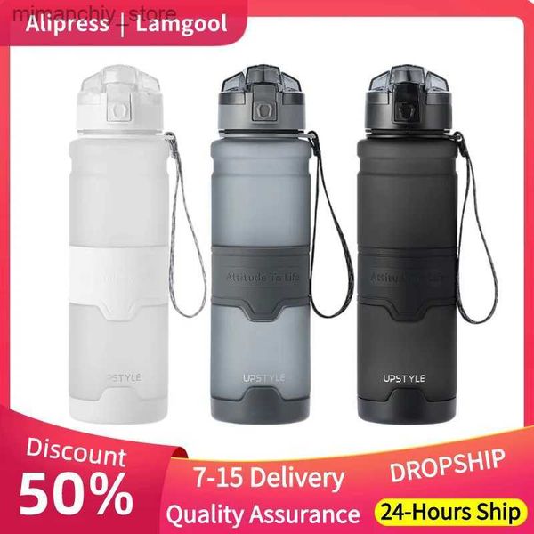 Water Bottle 1L Sports Water Bott grande capacité boisson Bott Tritan akproof Drinkware Creative givré eau Bott avec corde sans BPA Q231122