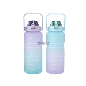 water bottle 2000 ml grande capacité PC plastique sport bouteilles d'eau 360 étanche dégradé couleur tasses enfants fille espace tasse pour boissons froides YQ240110