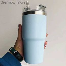 Bouteille d'eau 20oz Stains en acier tasses Tumbr avec tasses de voiture montées sur véhicule de paille