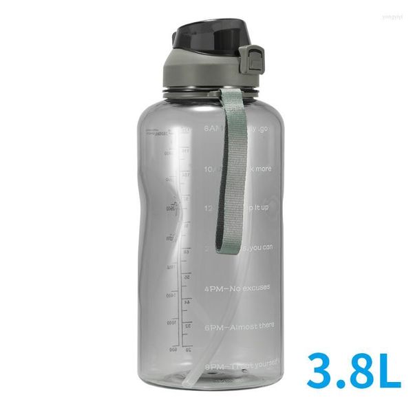 Bouteille d'eau 3.8L Bouteilles Shaker Étanche Sports de Plein Air Direct Boire Avec Une Paille En Plastique Respectueux De L'environnement Drinkware Sans BPA
