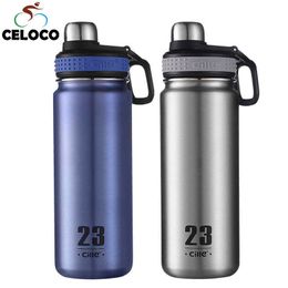 Waterfles 500/680Ml Rvs Outdoor Sport Fitness Hardlopen Fietsen Thermos Draagbare Geïsoleerde Beker Fiets Water fles