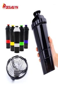 Botella de agua 500 ml de polvo Portable Pulta de fuga de batidos Copa de batido de batería al aire libre Ejercicio de fitness3991226