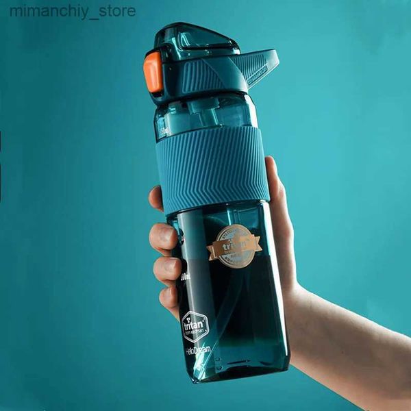 Bottiglia d'acqua 750ml/1000ml/1600ml Tritan Materiale Acqua Bott con cannuccia Eco-Friendly Durab Palestra Fitness Sport all'aria aperta Shaker Drink Bott Q231122