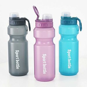 waterfles 750 ml grote sportwaterfles draagbare buitenlooploop wandel lekvrije drinkflessen plastic crink cup voor fitness yoga p230324