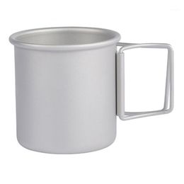 Water Bottle Camping Cup Ultralight Aluminum Alloy Cookware Coffee Mug Tableware Cooking With Foldable Handle For Picnic