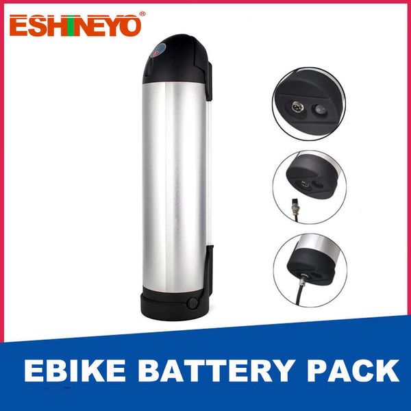 Paquete de batería de bicicleta eléctrica de botella de agua 36V 10Ah 13Ah para hervidor de bicicleta eléctrica baterías de iones de litio 18650 aptas para Motor de 250-500W