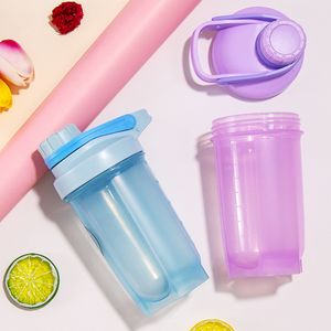 Bouteille d'eau pour boisson en plastique, bouteilles de sport anti-fuite, Shaker de protéines, verres sans BPA, 500ml