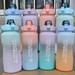 Wasserflasche Herbalife Nutrition Flasche 2000 ml Farbverlauf Trinkwasser Space Cup Milchkarton Sportwasserflasche P230324