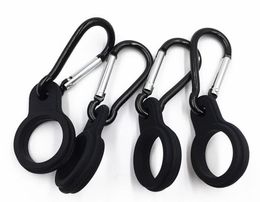 Waterfles Houder met Hang Buckle Carabiner Clip Sleutelhanger Fit Flessen Vorm Siliconen Carrier