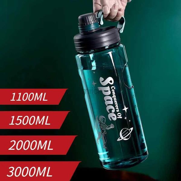 botella de agua Botella de agua grande con filtro Taza de plástico Botella de agua portátil para deportes al aire libre Bicicleta para hombre Jarra de fitness con báscula Sin BPA 240122