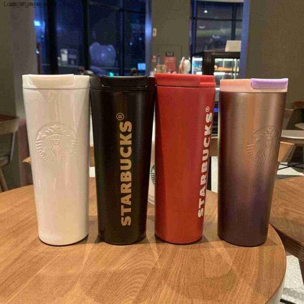 tas de bouteille d'eau couverte 16 oz IC Starbucks conceptions thermos vide portable en acier inoxydable en acier inoxydable de cerise en voyage