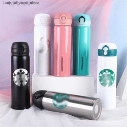 waterfles mokken ic starbucks thermosbeker mokken roestvrijstalen isolatiebekers 500 ml draagbare reis vacuüm kolf262o q240322 l48