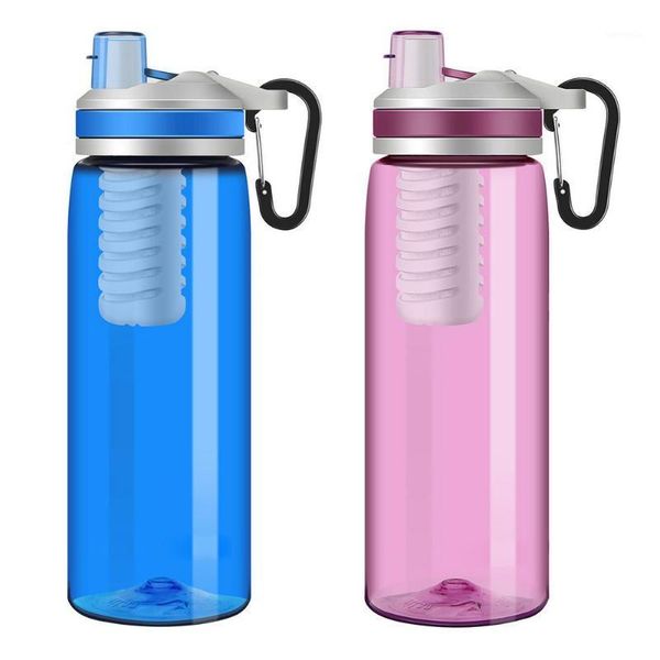 Botella de agua taza de filtro al aire libre purificación deportiva accesorios de Camping
