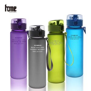 Bouteille d'eau Sport Boire Verres En Plastique Vélo En Plein Air Enfant Bouteille Sans Bpa Portable Étanche Camping Gourde Bouteille D'eau 211013