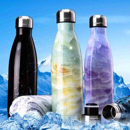 Water Bottle Sport Water Cups500ML Double paroi sous vide pour éviter les fuites304 bouteilles d'eau isolées en métal en acier inoxydableGarder au frais et au chaud YQ240110