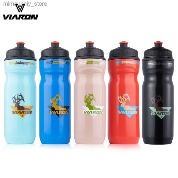 Water Bottle VIARON 700ML bouteille d'eau de vélo de gros calibre presser l'eau à l'épreuve des Sports de plein air tasse d'eau de remise en forme tasse d'eau en plastique Q231122