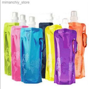 Water Bottle Bott d'eau pliant flacon souple Sport sac d'eau Bott d'eau pliable boisson bouteille d'eau sac d'eau course Camping randonnée Q231123