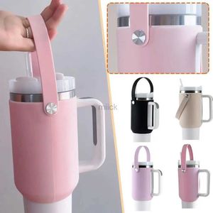 water Bottle Couvercle de bouteille d'eau manchon de protection de tasse en Silicone pour tasse Stanley manchon de transport de bouteille en Silicone de 40 oz avec poignée Portable 240122