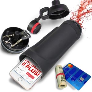 Bouteille d'eau avec compartiment secret, coffre-fort, poche secrète pour téléphone, cachette, organisateur de pilules, tasse en plastique, argent caché, cadeau surprise 240111