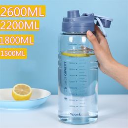 Water Bottles 1.5 Liter BPA FREE Sport Bottle with Filter Big 2600ml Drinking Bottle Kettle Water Bottle Waterbottle Cup for Boiling Water 220919