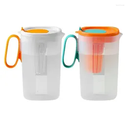 Bouteilles d'eau 1.55L Distributeur de boissons glacées Utilisation quotidienne pour cocktails Thé Lait Limonade Pichet Réfrigérateur Bouilloire froide