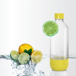 Bouteilles d'eau 1 Pack Jaune Soda Maker 35.195oz/1L BPA Réutilisable PET Étincelant Pour Machine Boisson D'été