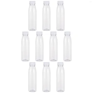 Waterflessen 10 Stuks Sapfles Doorzichtig Plastic Geurloze Melk Praktische Sub Drinken Huisdier 350 Ml Opslag Multifunctioneel Leeg