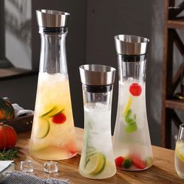 Waterflessen 1000/1600 ml PC Acrylsap Koude fles Grote capaciteit Koffie Melk Pot Warmte-resistente Pitcher Jug Drinkware