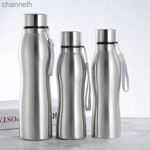 Bouteilles d'eau 1000/750ML bouteille d'eau en acier inoxydable cyclisme sport tasse à boire étanche bouteilles d'eau portables avec poignée corde sans BPA yq240320