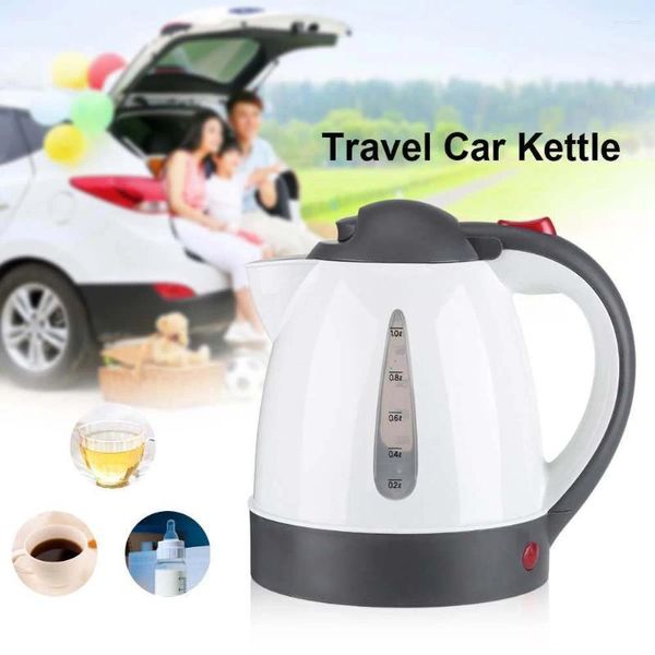 Botellas de agua 1000 ml Calentador portátil de tetera de automóvil 250 W 12/24 V Acero inoxidable Café de té rápido para viajar a casa