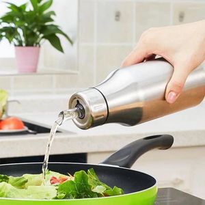 Waterflessen 1000 ml 304 roestvrij staal Azijn Olie Drizzler Kan Olijf Dispenser Fles Container Pot Lekvrij Keuken Koken Gezond