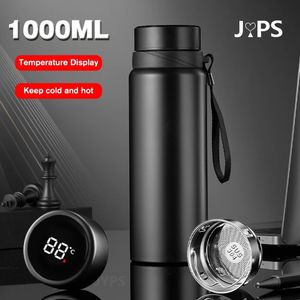 Bouteilles d'eau 1000ML Bouteille thermos intelligente Garder l'affichage du froid et de la température Intelligent pour les flacons sous vide de café de thé 230621