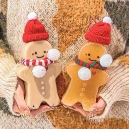 Waterflessen 10 Stuks Kerst Gingerbread Man Party Snoep Potten Sap Drinkfles Plastic Ketel Cadeaupapier Waterkokers Kids geschenken