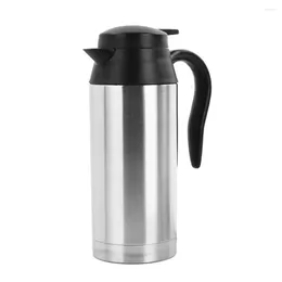 Bouteilles d'eau 12 / 24V Bouilloire électrique de voiture en acier inoxydable 750ml Pot chauffé ébullition Protection sèche chauffage tasse de voyage ébullition rapide