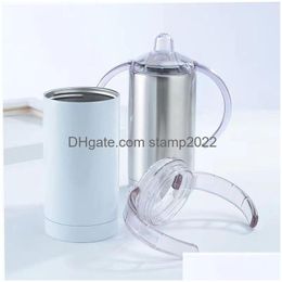 Waterflessen 12Oz Sublimatie Lege Babyfles Dubbellaags Kinderbinaural Tumbler Vacuüm Insated Cup Drop Delivery Home Garde Dh9K6