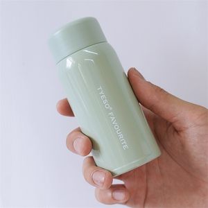 Waterflessen 150 ml/200 ml ultralight mini waterfles draagbare zak vacuümfilm dames schattig klein eenvoudige waterbeker roestvrij staal 230407