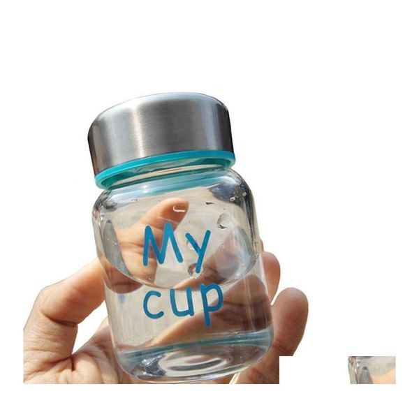 Botellas de agua 150Ml Mini botella de vidrio Borosilicato resistente a altas temperaturas para niños Lindo Pequeña entrega de gotas Hogar Jardín Cocina Ota42