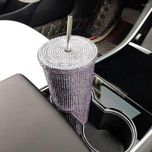 Bouteilles d'eau 16,9 oz bouteille durable en acier inoxydable strass tasse de boisson sucrée pour le ménage