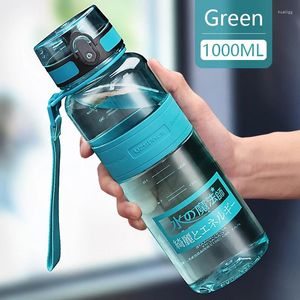 Bouteilles d'eau 1L 1,5 litre Bouteille sportive de haute qualité 500 ml 1000 ml Sport extérieur pour les crottes de fitness grande capacité BPA gratuitement