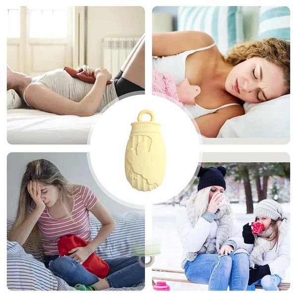 Bouteilles d'eau 1pc 500ml bouteille en silicone avec couvercle 3D dessin animé animal sac d'injection sac de glace pour adultes enfants