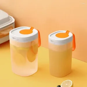 Botellas de agua 2.2L Ju-g con tapa Tarro de jugo de limonada transparente Bebedor inodoro Colador de té Sin deformación Hervidor Pote de vidrio