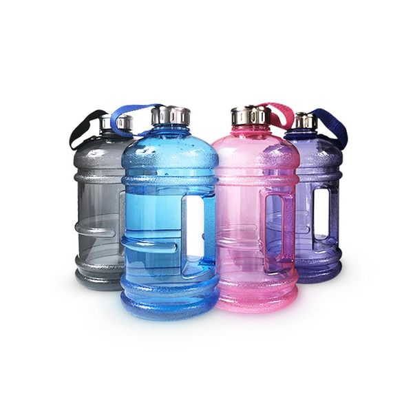 Botellas de agua 2.2L Gran capacidad Deportes al aire libre Gimnasio Medio galón Entrenamiento físico Camping Correr EntrenamientoAgua